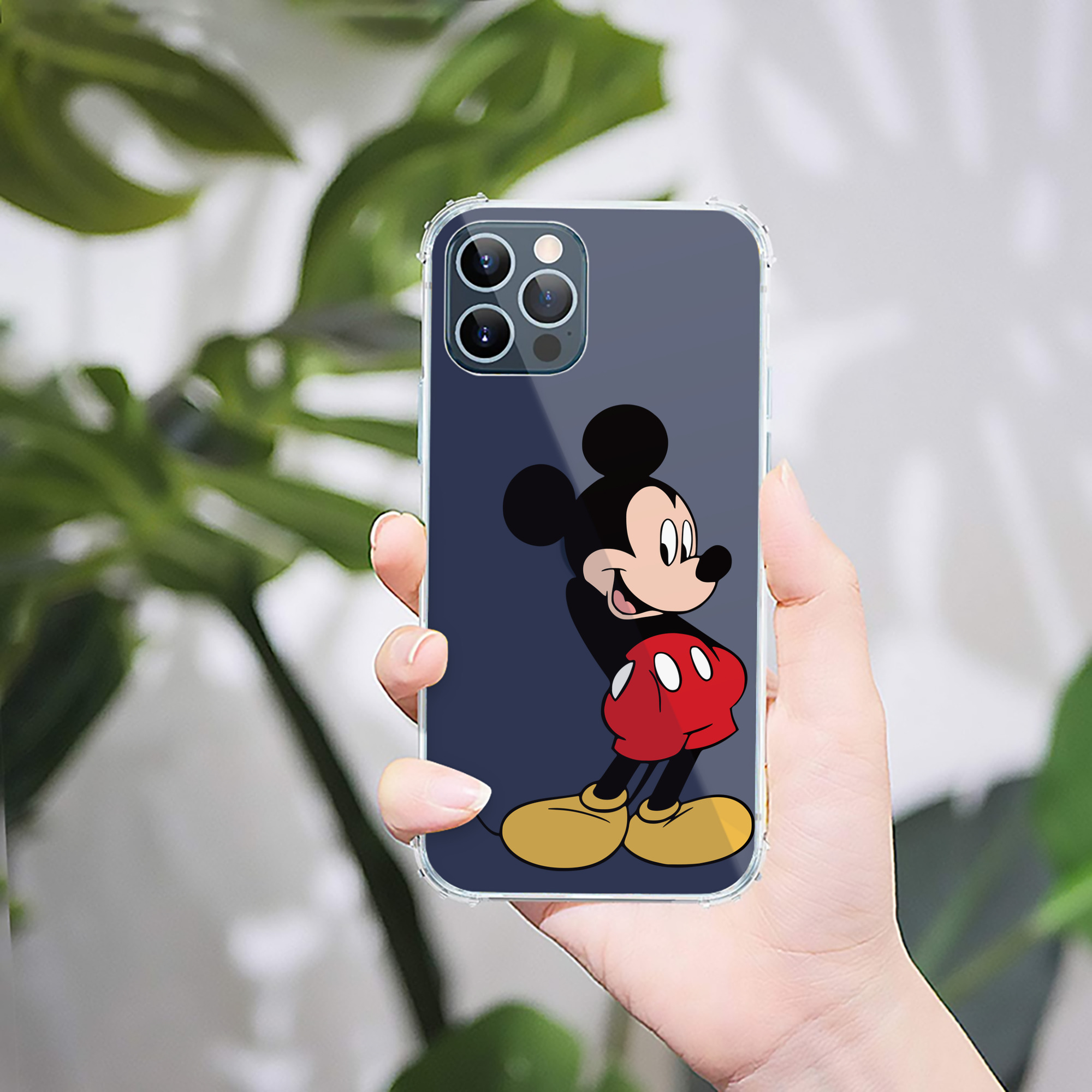 （画像用） ミッキーマウス Mickey Mouse 【iPhone 12シリーズ対応】透明スマホケース（クリアソフトケース）